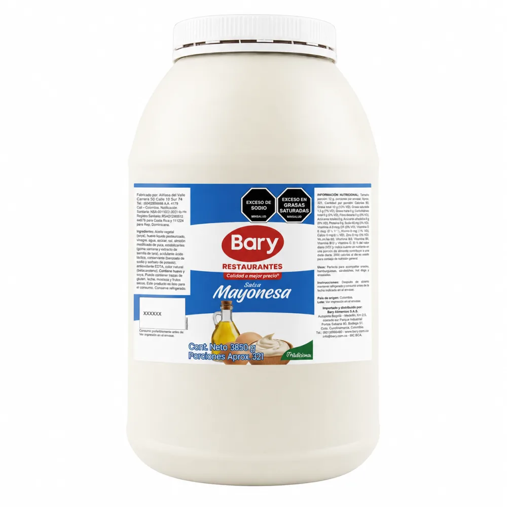 MAYONESA BARY REST GALON X 3.850 G