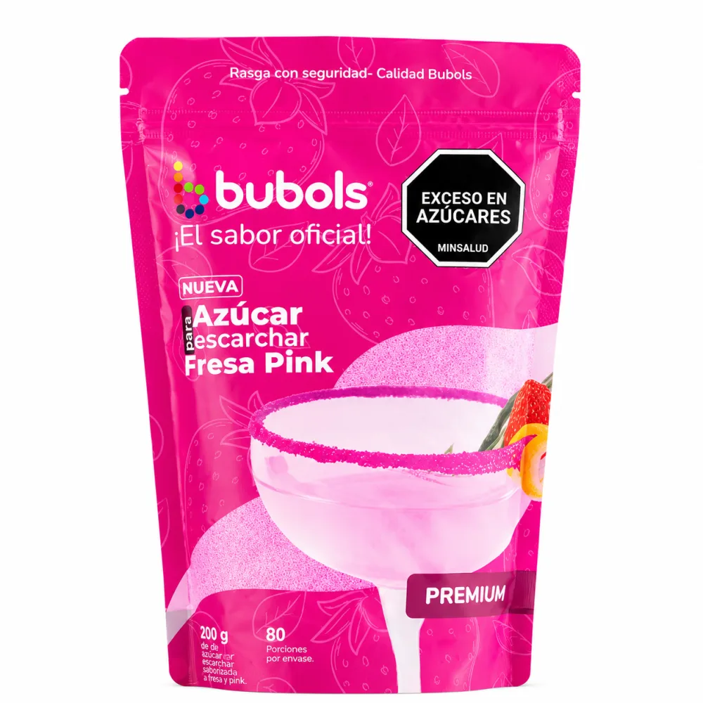 AZUCAR BUBOLS FRESA PINK X 800 G