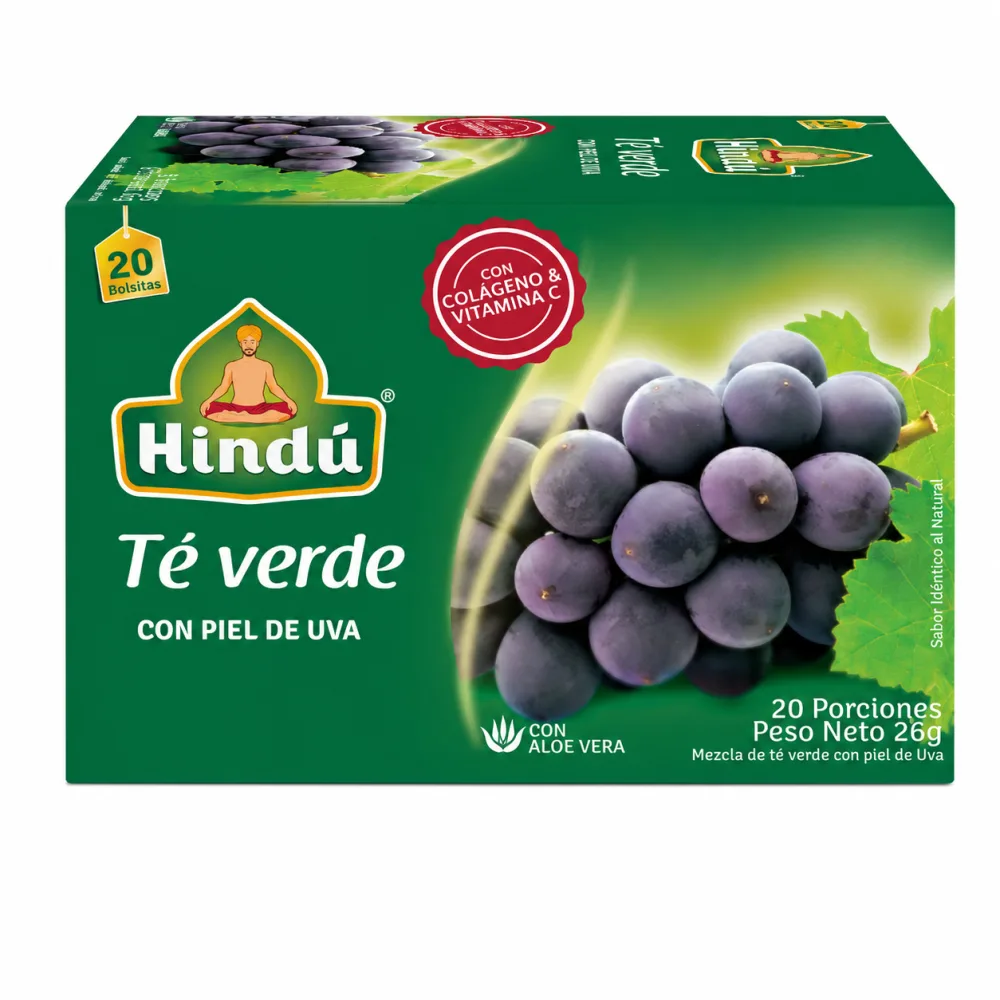 TE HINDU VERDE PIEL DE UVA X 20
