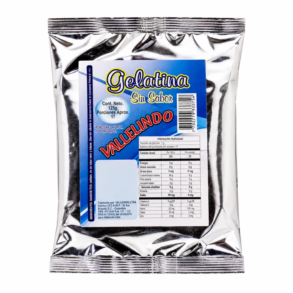 GELATINA SS VALLELINDO X 250 G