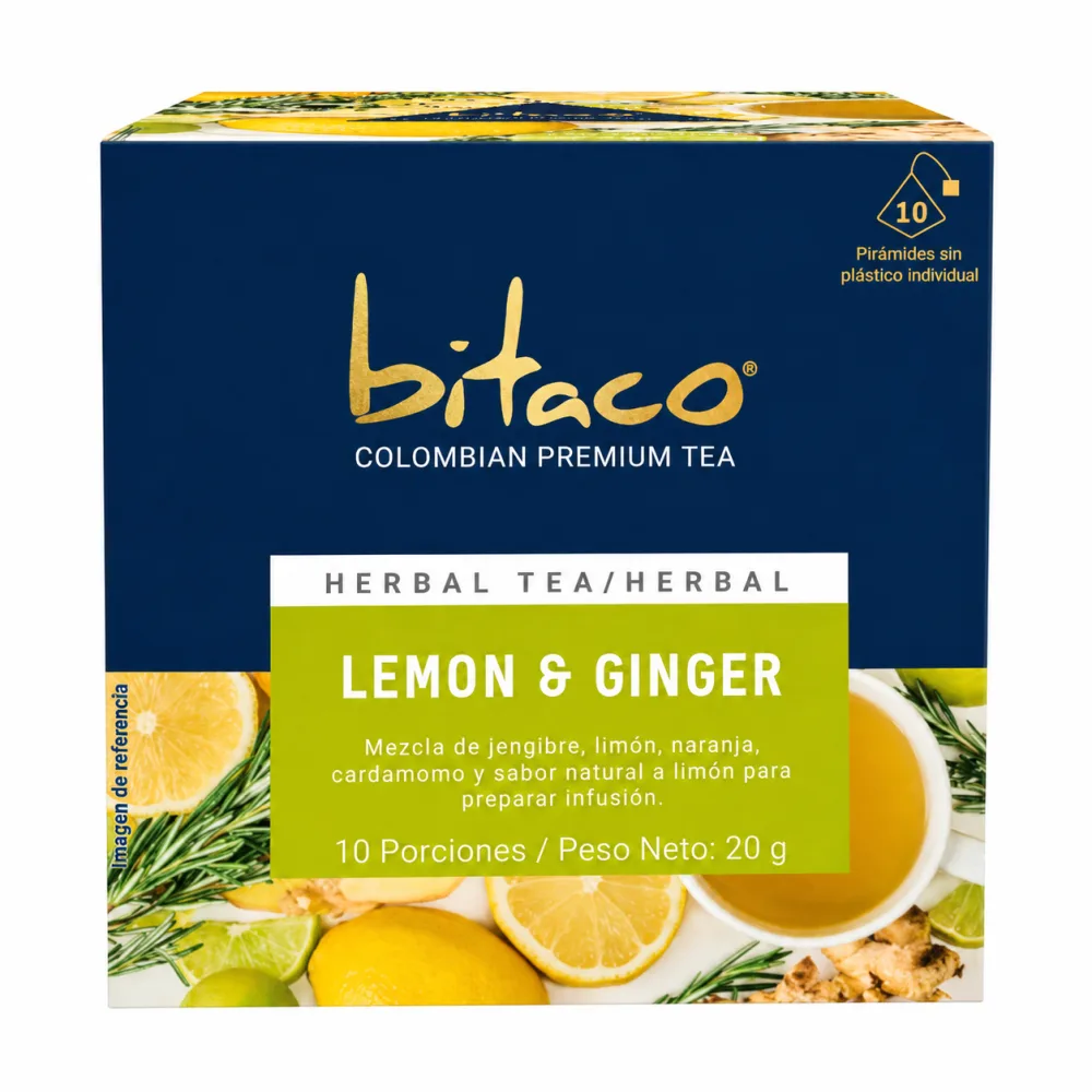 TE LEMON Y GINGER BITACO X 20g * 10 und