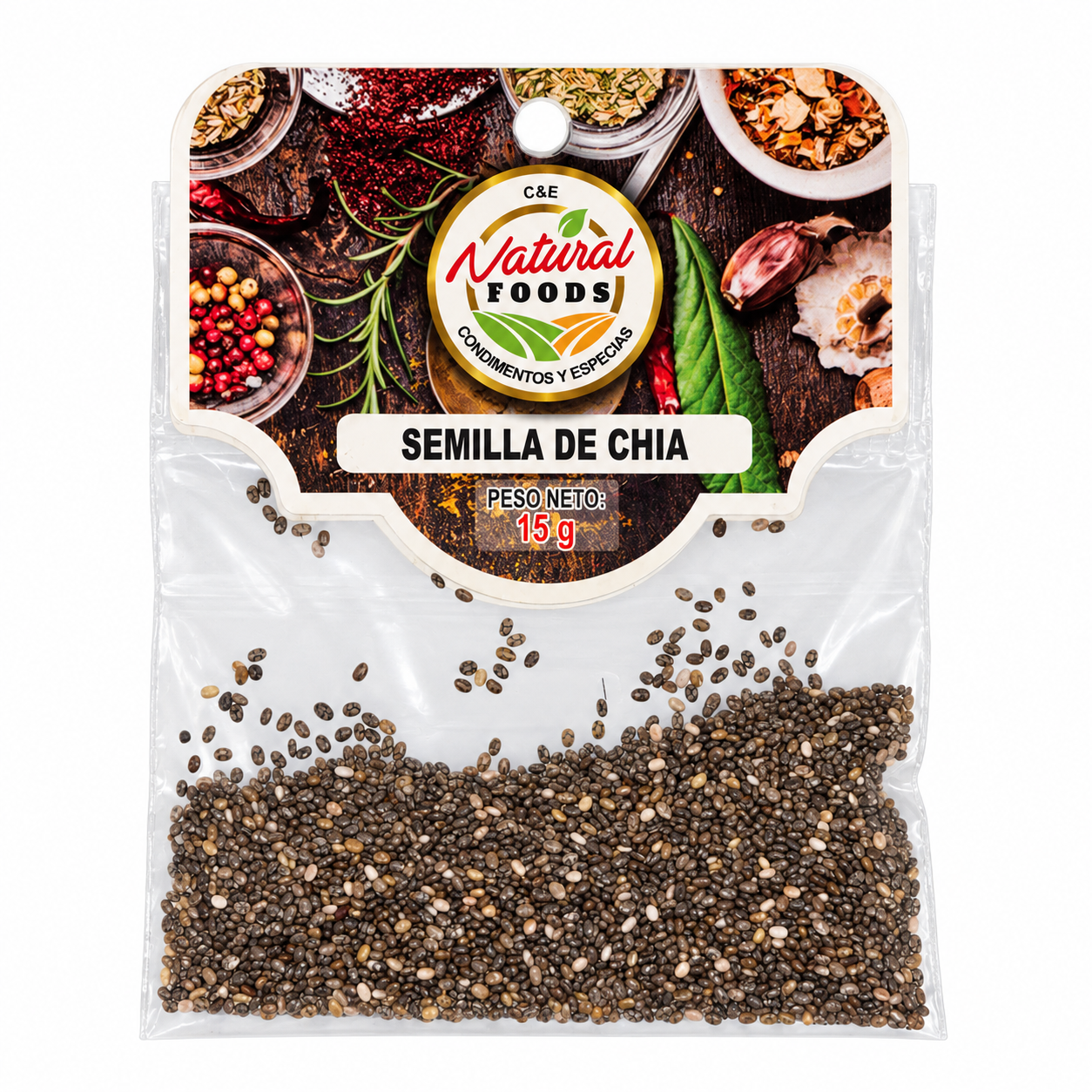 SEMILAS DE CHIA NATURAL FOODS X 15G