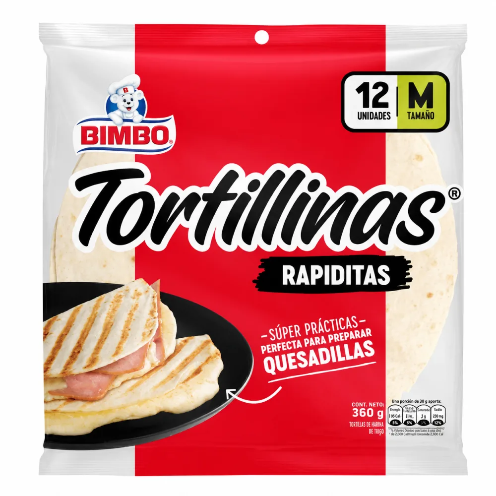 TORTILLA TRIGO BIMBO M X 360 G