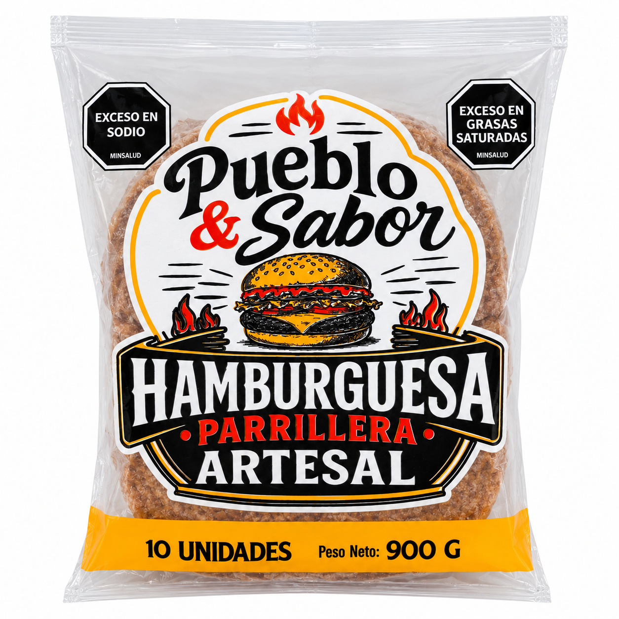 CARNE DE HAMBURGUESA PYS X 900 G