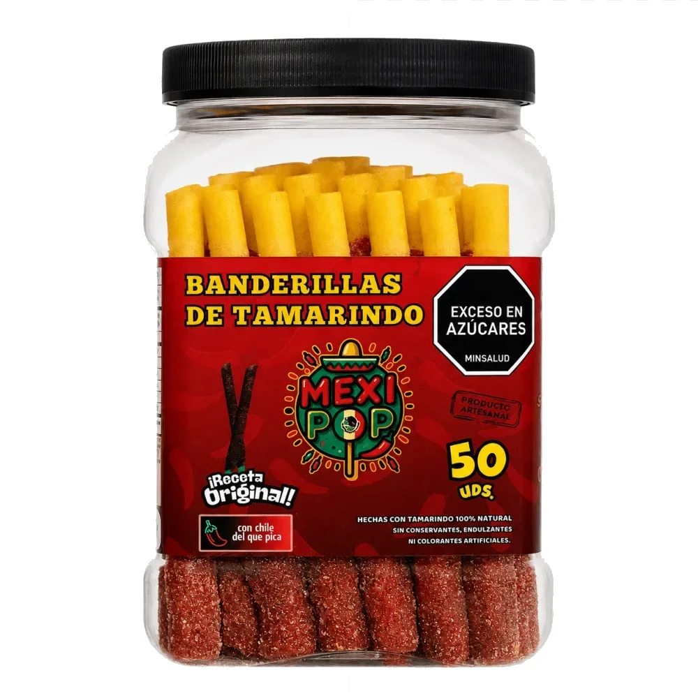BANDERILLAS TAMARINDO PICANTES MEXIPOP X 50 UND
