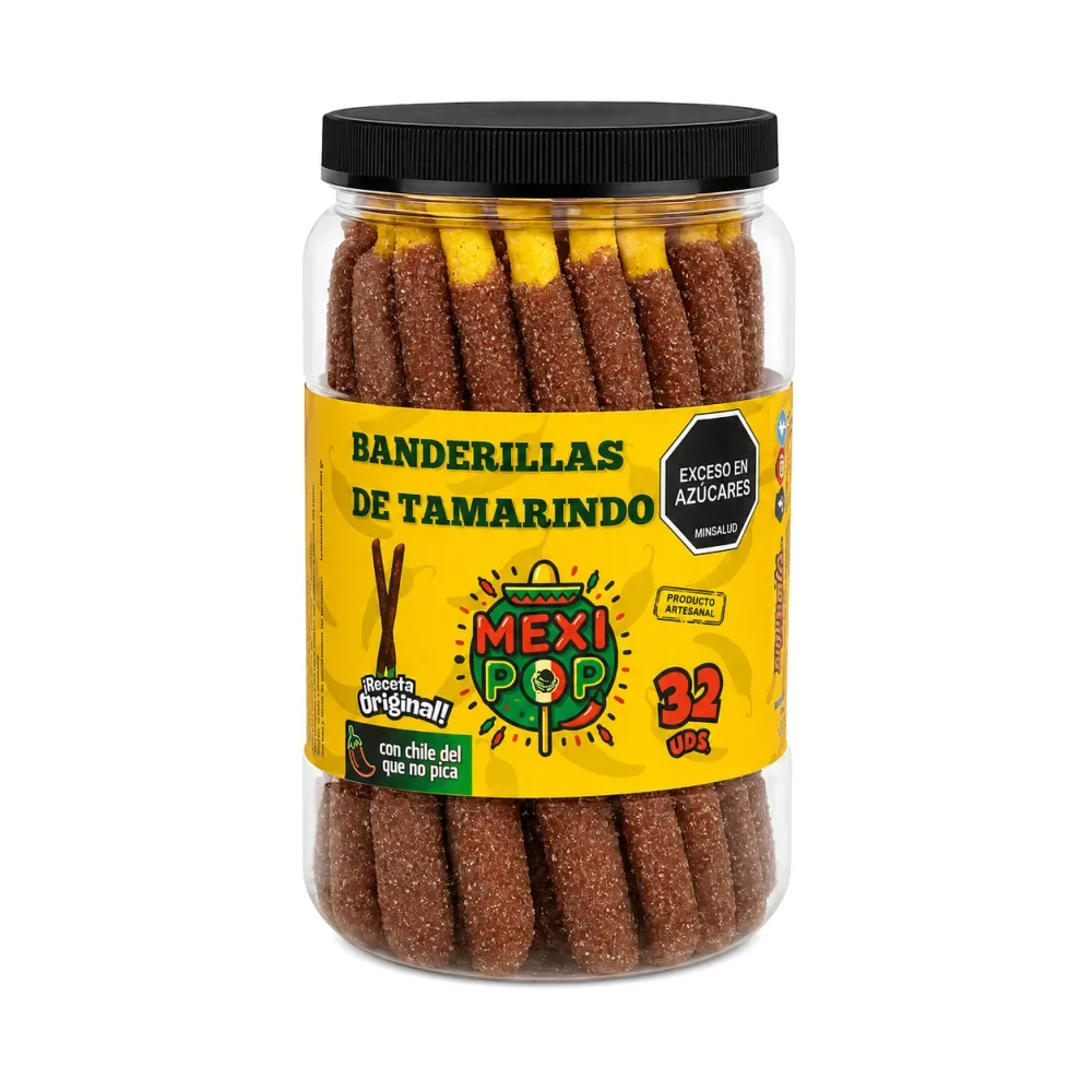 BANDERILLA TAMARINDO PICANTE MEXIPOP X 32 UND