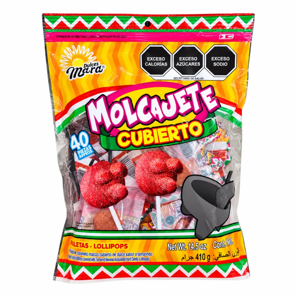 MOLCAJETE CUBIERTO CON CHILE X 40 UND