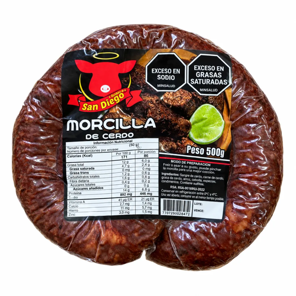 Morcilla Porcionada San Diego 500 g