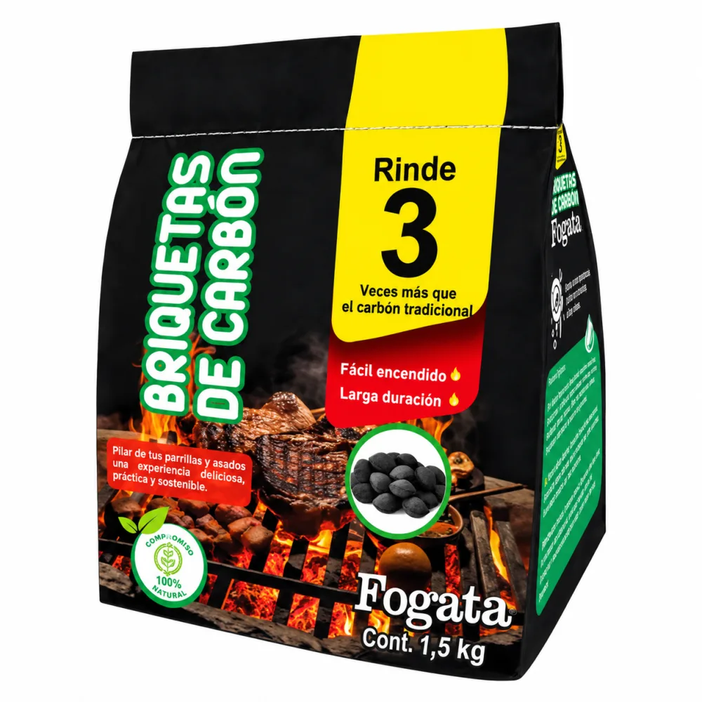 BRIQUETAS DE CARBON 1.5 KL