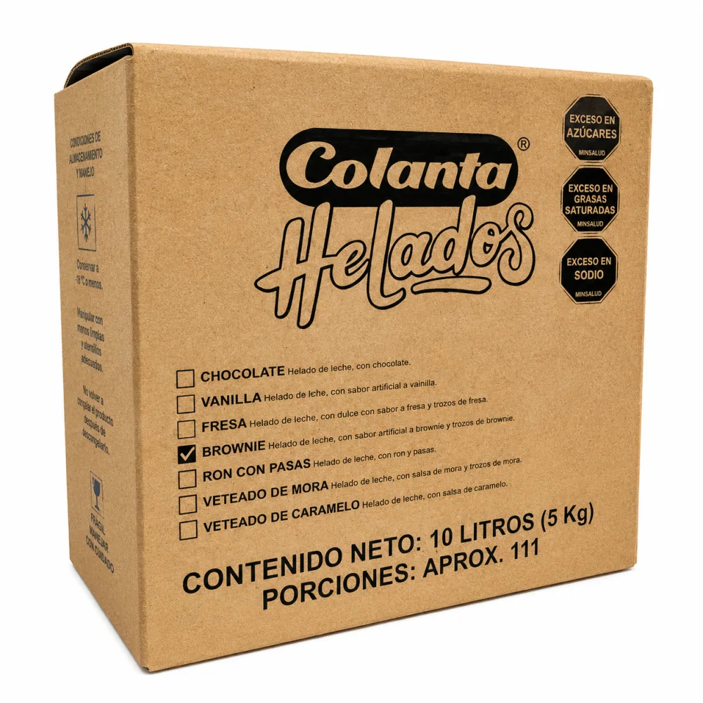 BROWNIE 10 LT HELADO COLANTA